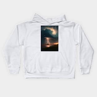 Thunder and Lightening Landscape Tee Kids Hoodie